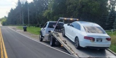 Car pulled over by South Simcoe Police after being clocked at 156 km/h in an 80 zone on County Road 27 in Bradford West Gwillimbury.
