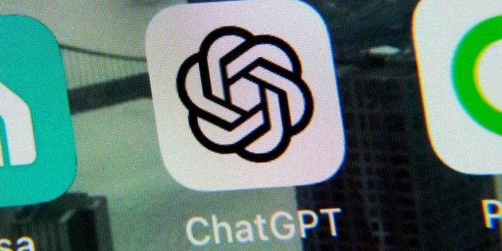 ChatGPT app displayed on an iPhone in New York