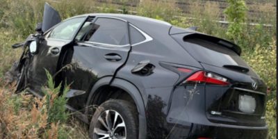 Two vehicles involved in a head-on collision on Canal Road in Bradford West Gwillimbury