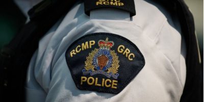 RCMP shoulder patch during a police event in Toronto