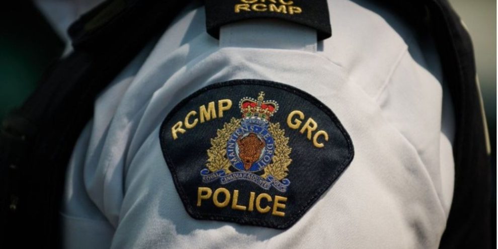 RCMP shoulder patch during a police event in Toronto
