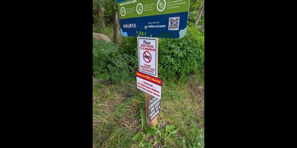Halifax removes unauthorized park signs telling kids to use ‘indoor voices’