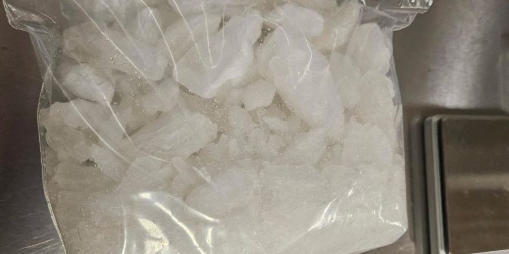 Crystal meth allegedly seized by OPP during a traffic stop on Highway 400 in Barrie