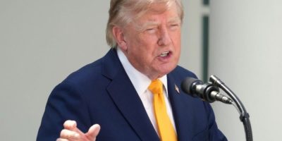 U.S. President Donald Trump speaks during a back-to-school event in the White House Rose Garden on Aug. 24, 2026.