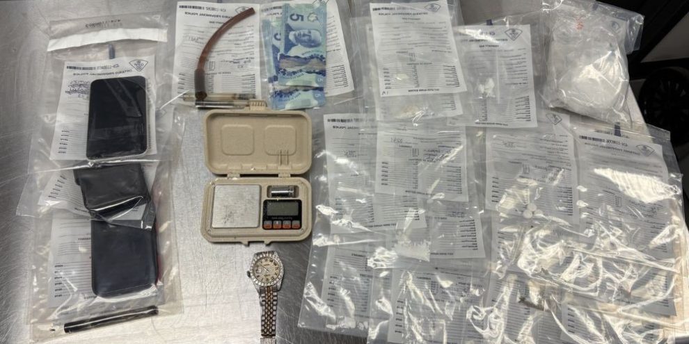 Drugs, cash, drug paraphernalia and other items seized by Southern Georgian Bay OPP during a Penetanguishene investigation