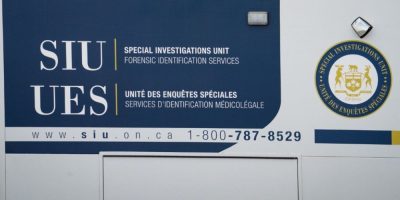 Special Investigations Unit logo on a truck in Mississauga, Ontario