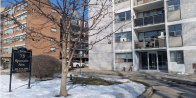 Apartment building at 75 Spencer Avenue in Toronto's west end
