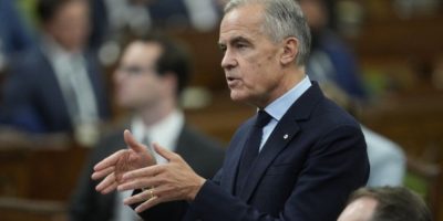 Prime Minister Mark Carney rises during question period on Parliament Hill in Ottawa on Sept. 24, 2026.