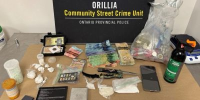 Items seized by OPP during a search warrant at an Orillia address on Sept. 25, 2026