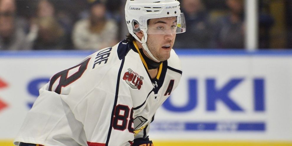 Barrie Colts defenceman Evan Passmore is attending training camp with the New York Rangers.