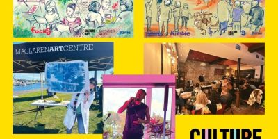 Culture Days collage featuring arts and cultural activities in Barrie