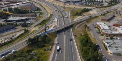 : Dunlop Street bridge over Highway 400 in Barrie as part of the bridge replacement project.