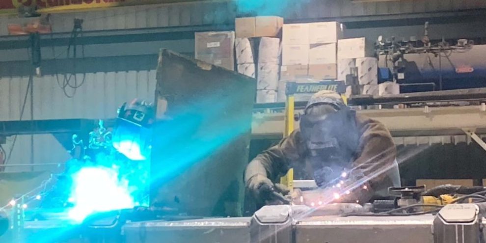 Workers at JEBCO Industries in Barrie on September 29, 2026.