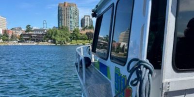 Barrie Police Marine Unit patrolling Kempenfelt Bay during Labour Day weekend.
