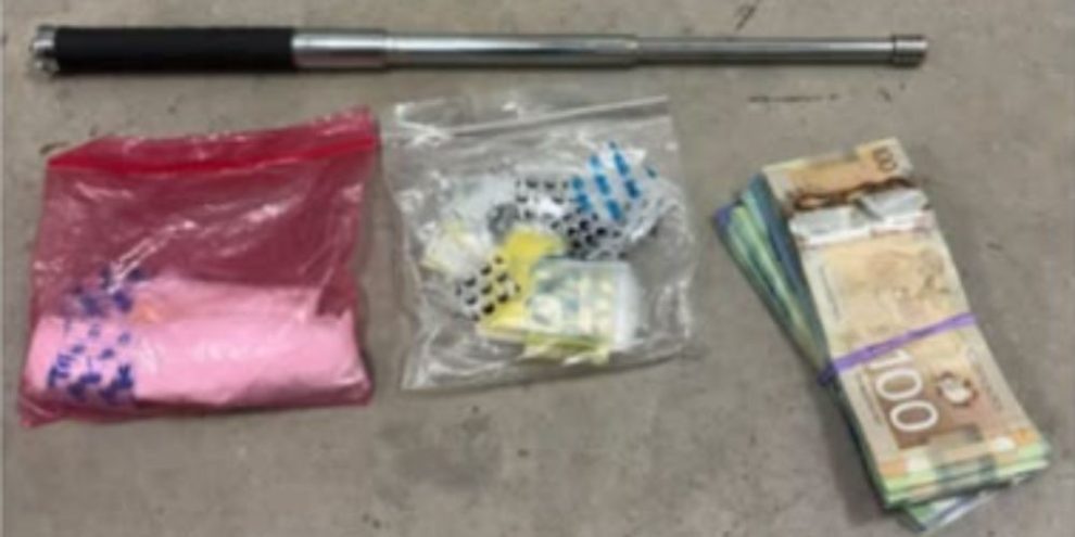 Items seized by Barrie Police during a downtown drug investigation