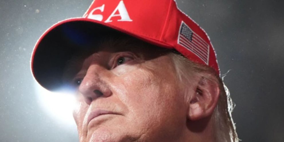 U.S. President Donald Trump speaks at a rally in Kalispell, Montana, on October 14, 2026.