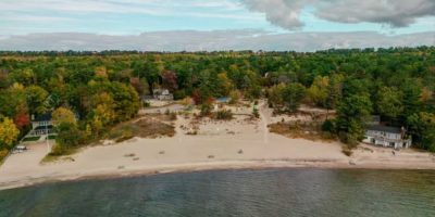 Public beach in Tiny Township
