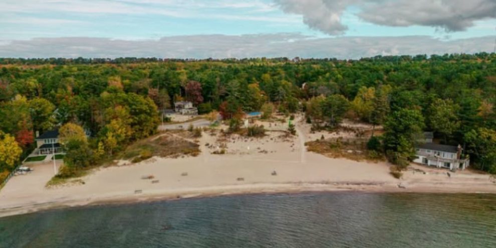 Public beach in Tiny Township