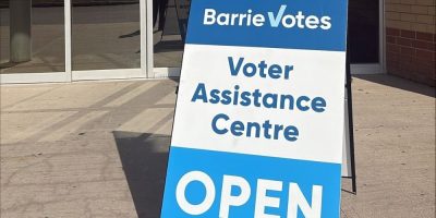 Barrie City Hall, one of six Voter Assistance Centre locations in Barrie ahead of the October 26 municipal election.