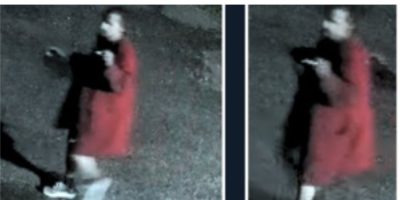 Barrie police surveillance image of a man sought in connection with a suspicious fire near Victoria and Ellen streets.