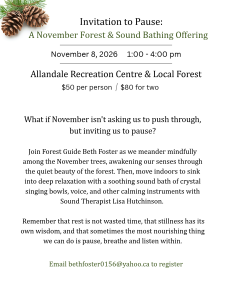 flyer for sound bathing event