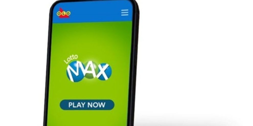 Lotto Max app displayed on a cellphone