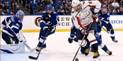 Washington Capitals captain Alex Ovechkin during a game against the Tampa Bay Lightning